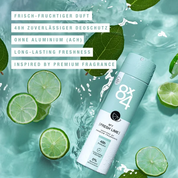 8×4 Deodorant Spray N°7 Fresh Lime 6